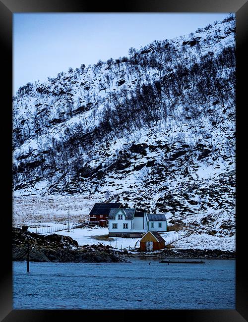 Norwegian Homes, Tromso, Norway Framed Print by Mark Llewellyn
