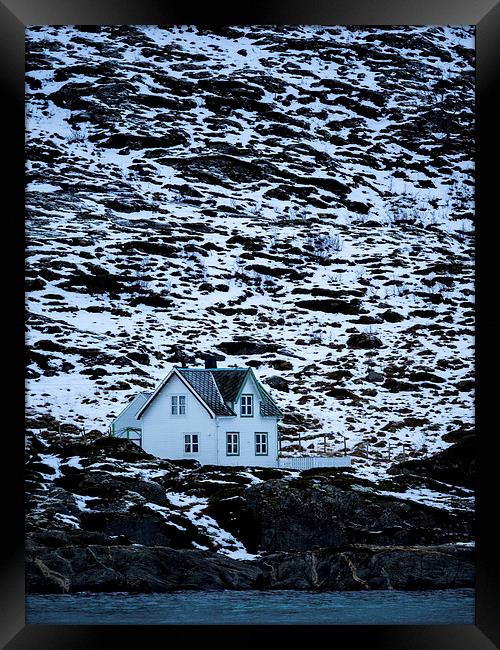 Norwegian Homes, Tromso, Norway Framed Print by Mark Llewellyn