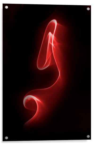 Red Ripple Acrylic by Ian Merton