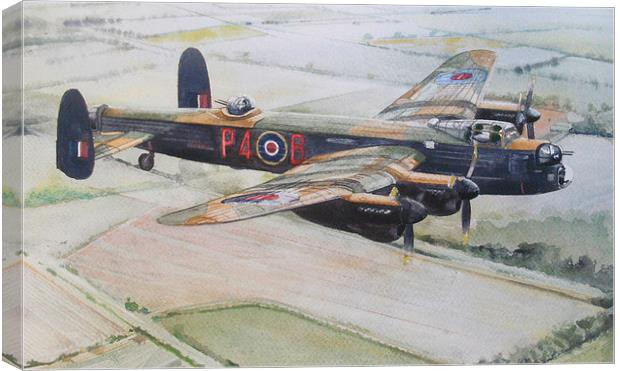  A Lancaster from Lincolnshire Canvas Print by John Lowerson