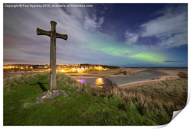 Alnmouth Aurora Print by Paul Appleby