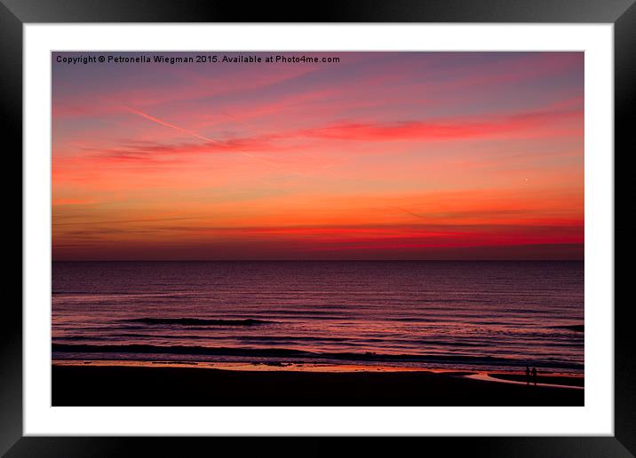  Sunset Framed Mounted Print by Petronella Wiegman