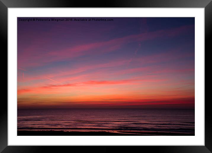 Sunset Framed Mounted Print by Petronella Wiegman