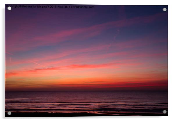 Sunset Acrylic by Petronella Wiegman