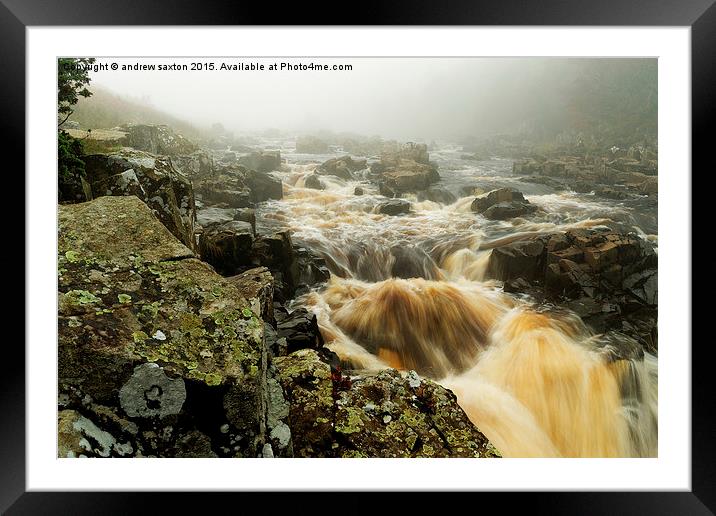  TEESDALE WATER Framed Mounted Print by andrew saxton