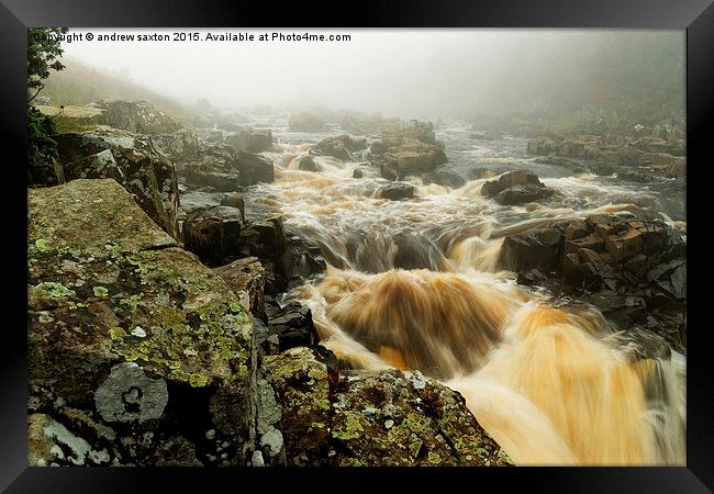  TEESDALE WATER Framed Print by andrew saxton
