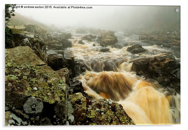  TEESDALE WATER Acrylic by andrew saxton