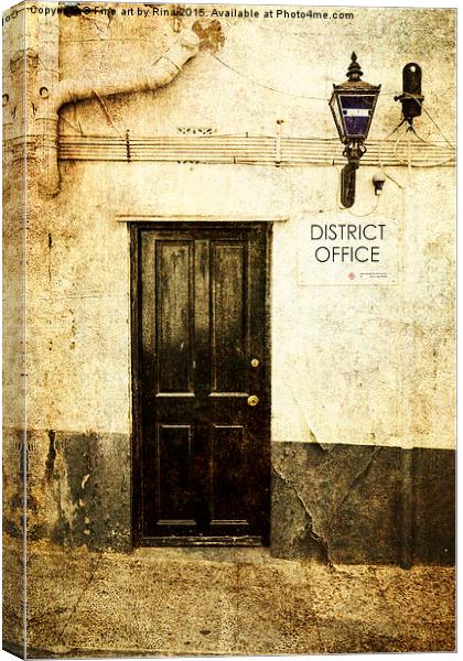  Gibraltar, Police district office Canvas Print by Fine art by Rina