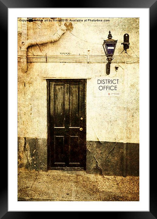  Gibraltar, Police district office Framed Mounted Print by Fine art by Rina