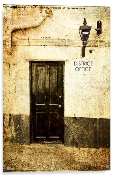  Gibraltar, Police district office Acrylic by Fine art by Rina