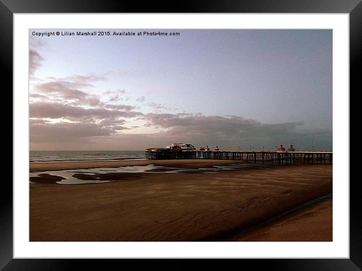  Dusk at North Pier.  Framed Mounted Print by Lilian Marshall