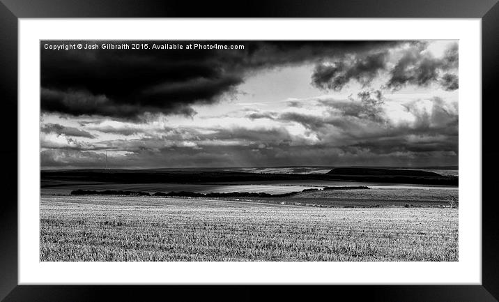  Patch of light on top of Bilsdale Framed Mounted Print by Josh Gilbraith