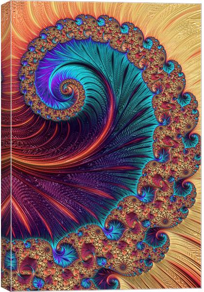 Bejewelled Spiral Canvas Print by Steve Purnell