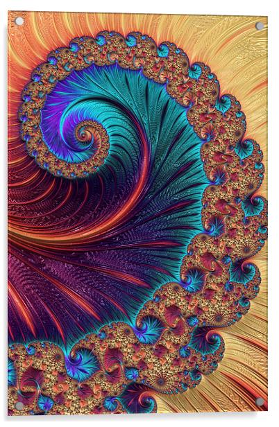 Bejewelled Spiral Acrylic by Steve Purnell