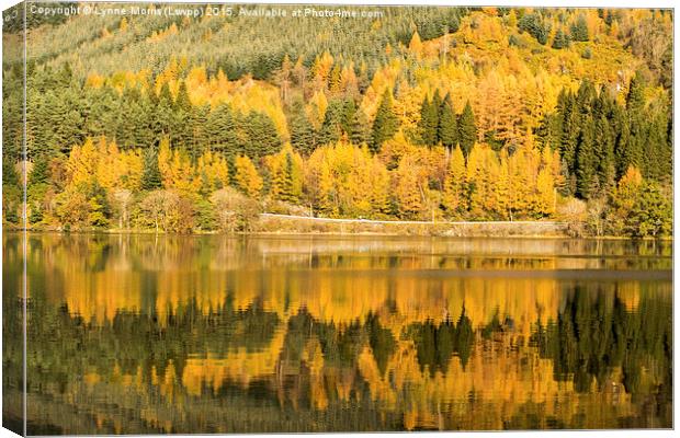  Reflections on Loch Lubnaig Canvas Print by Lynne Morris (Lswpp)