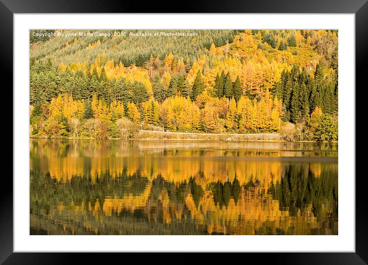  Reflections on Loch Lubnaig Framed Mounted Print by Lynne Morris (Lswpp)
