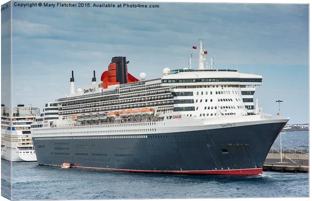  Queen Mary 2 Canvas Print by Mary Fletcher