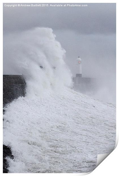  Porthcawl lighthouse, South Wales, UK Print by Andrew Bartlett