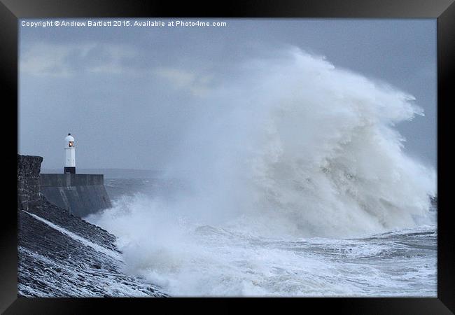  Porthcawl lighthouse, South Wales, UK. Framed Print by Andrew Bartlett