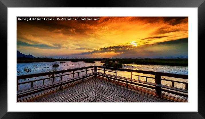 National Park Sunset Framed Mounted Print by Adrian Evans