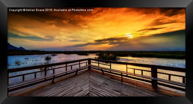 National Park Sunset Framed Print by Adrian Evans