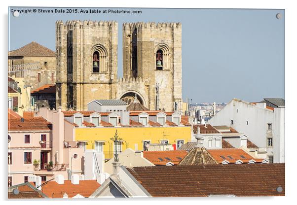 Portugal's Spiritual Heart: Lisbon Cathedral Acrylic by Steven Dale