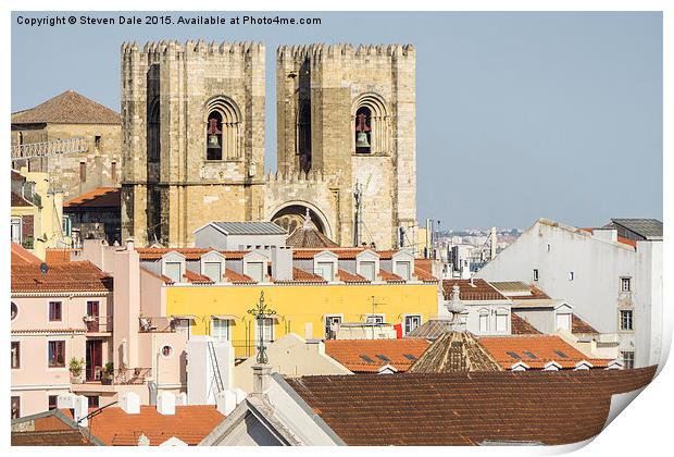 Portugal's Spiritual Heart: Lisbon Cathedral Print by Steven Dale