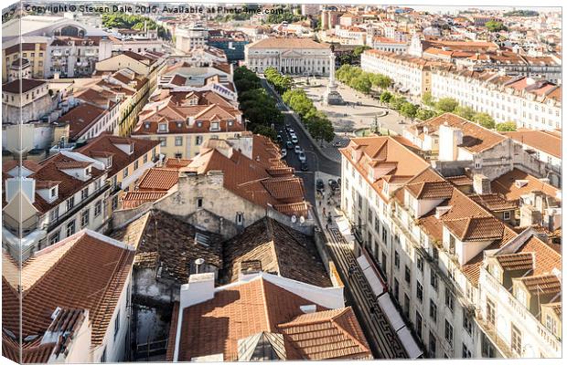 Lisbon's Panorama Revealed Canvas Print by Steven Dale