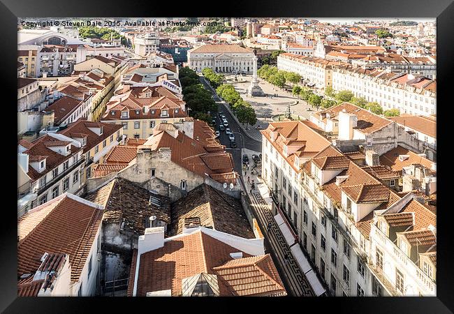Lisbon's Panorama Revealed Framed Print by Steven Dale