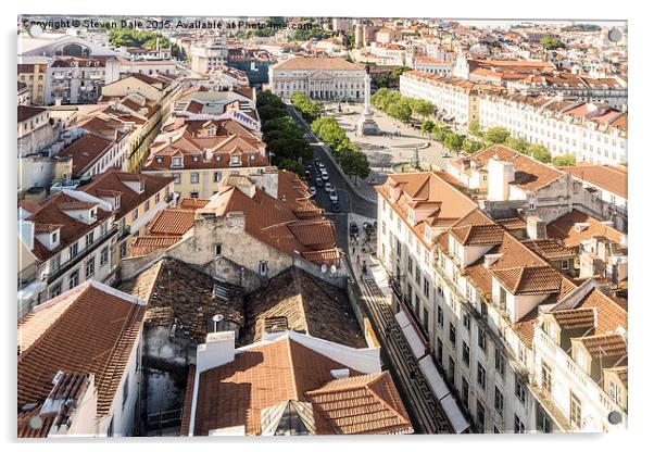 Lisbon's Panorama Revealed Acrylic by Steven Dale