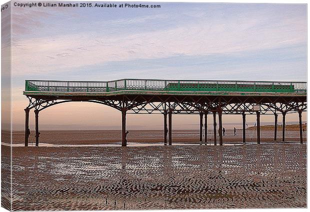  St Annes wrought Iron Pier. Canvas Print by Lilian Marshall