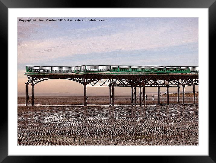  St Annes wrought Iron Pier. Framed Mounted Print by Lilian Marshall