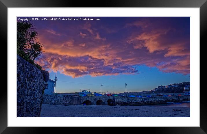 Sunrise over St Ives in Cornwall Framed Mounted Print by Philip Pound