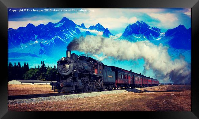  Steam train and mountains Framed Print by Derrick Fox Lomax