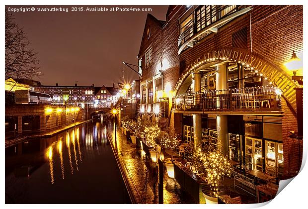 Brindleyplace At Night Print by rawshutterbug 