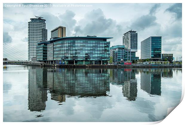 Salford Quays Print by Paul Chambers
