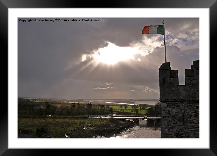  View from Bunratty castle Ireland Framed Mounted Print by cairis hickey