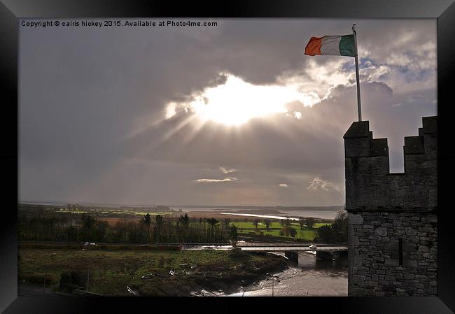  View from Bunratty castle Ireland Framed Print by cairis hickey