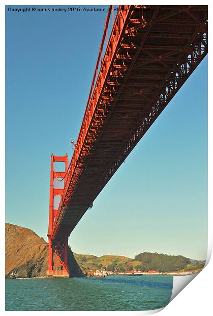 Golden gate bridge Print by cairis hickey