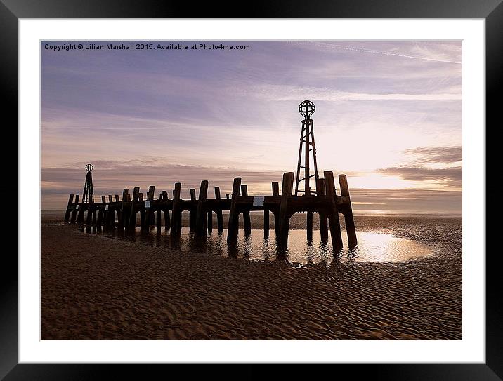  St Annes Pier.  Framed Mounted Print by Lilian Marshall