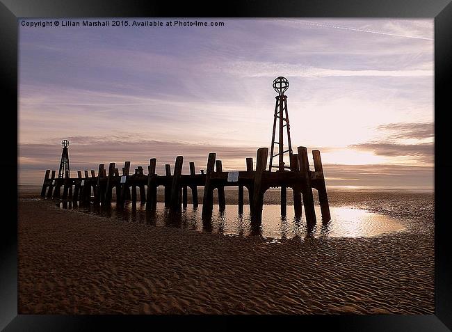  St Annes Pier.  Framed Print by Lilian Marshall