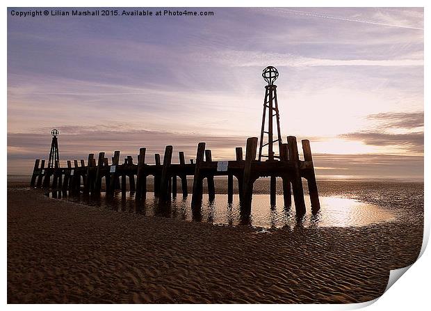  St Annes Pier.  Print by Lilian Marshall
