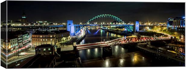 The Tyne Bridge Panoramic Canvas Print by Dave Hudspeth Landscape Photography