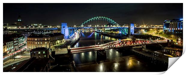 The Tyne Bridge Panoramic Print by Dave Hudspeth Landscape Photography