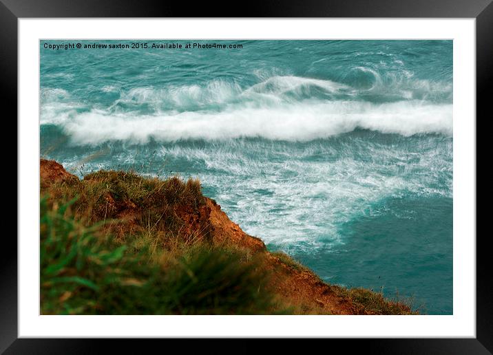  WAVES HAVE IT Framed Mounted Print by andrew saxton