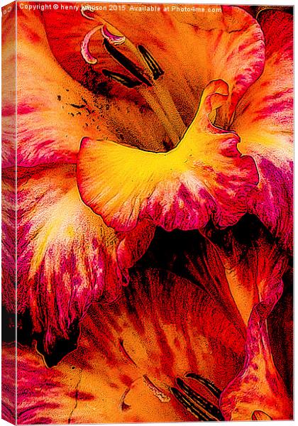  Flower Love Canvas Print by henry harrison