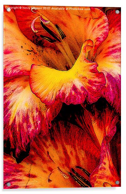  Flower Love Acrylic by henry harrison