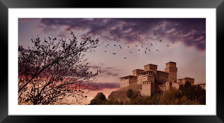  Fortress at sunset   Framed Mounted Print by Guido Parmiggiani