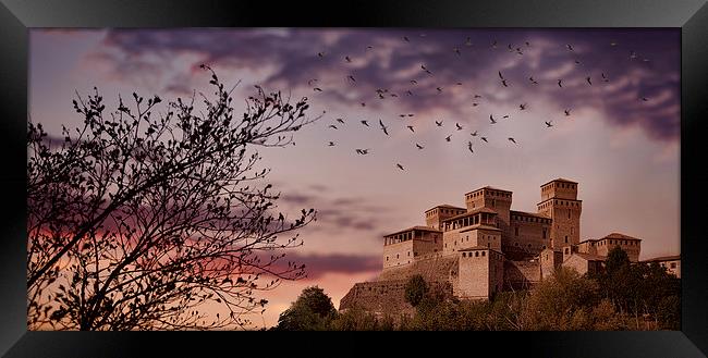  Fortress at sunset   Framed Print by Guido Parmiggiani