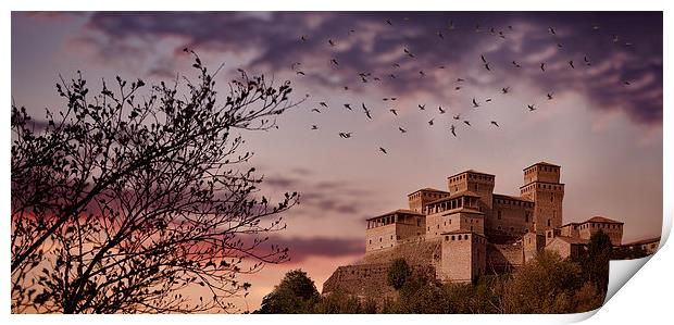  Fortress at sunset   Print by Guido Parmiggiani
